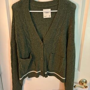 Olive Green Abercrombie Cardigan